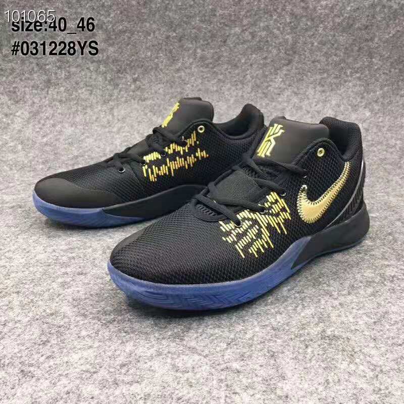 Nike Kyrie Irving Flytrap 2 Black Gold Gamma Blue Basketball Shoes - Click Image to Close